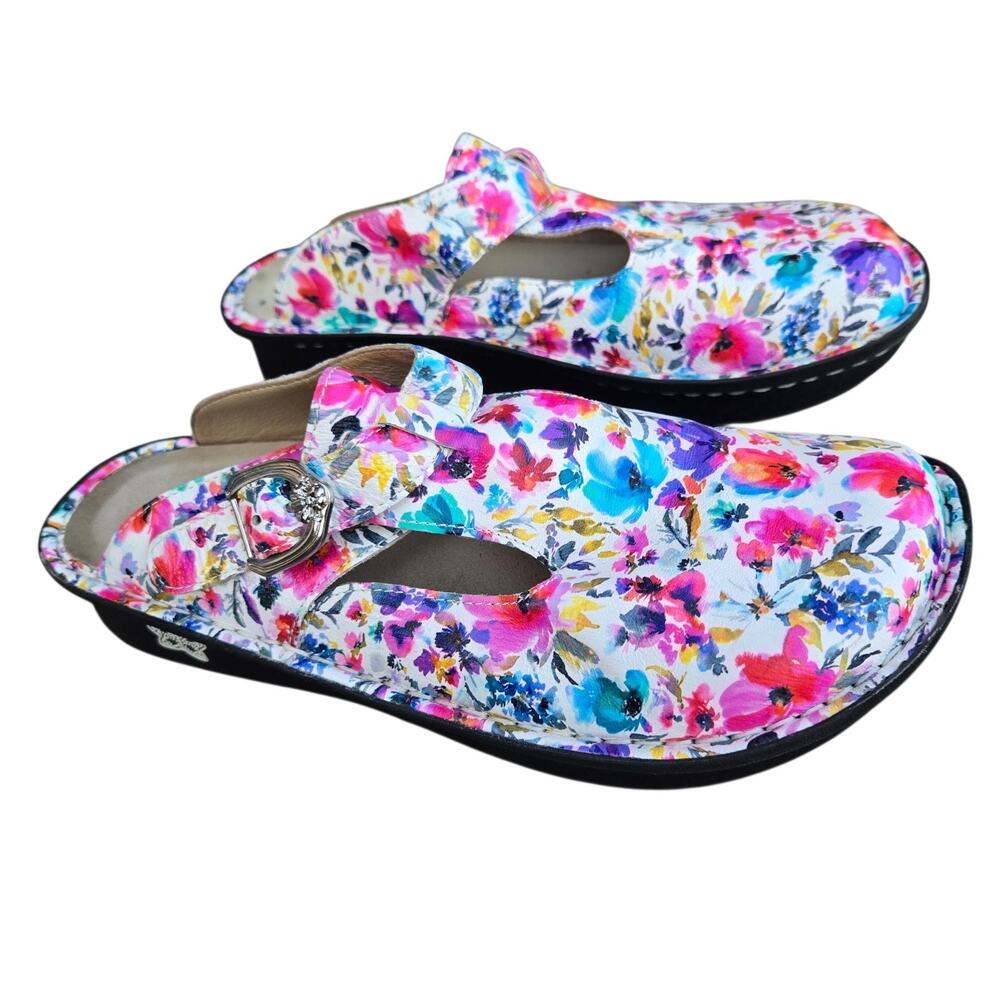Alegria Floral multicolor clogs slides size EU 39